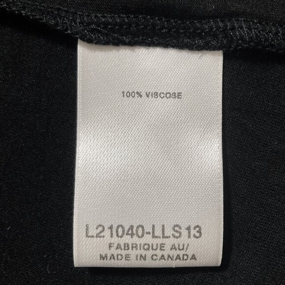 LUNDSTROM Black scoop neck beaded flutter sleeve top ~ Boho LARGE XL shirt tee - Picture 9 of 12